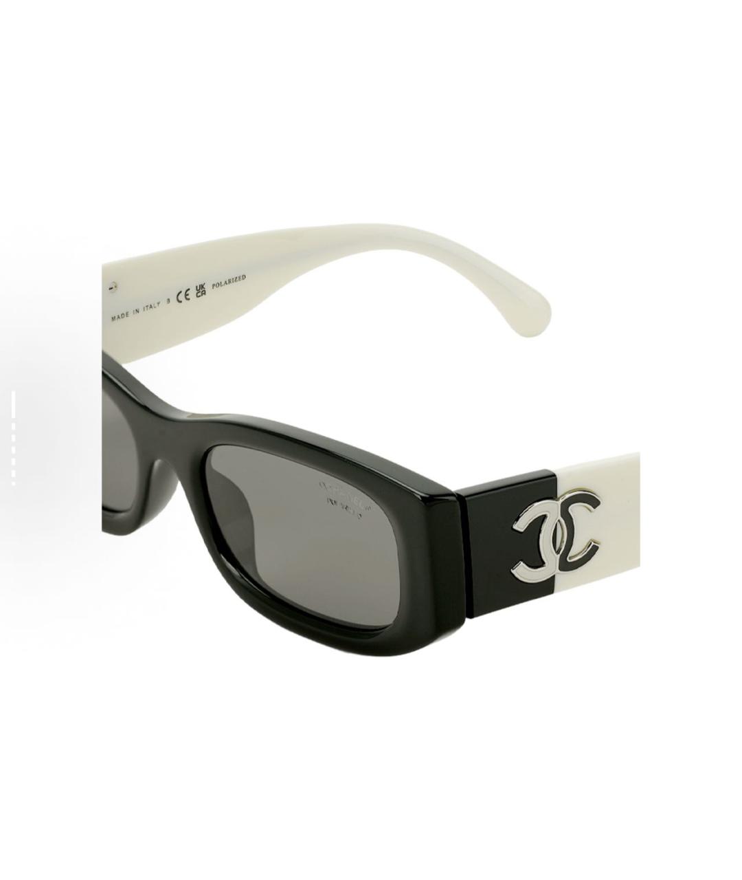 CHANEL Черные пластиковые солнцезащитные очки, фото 2