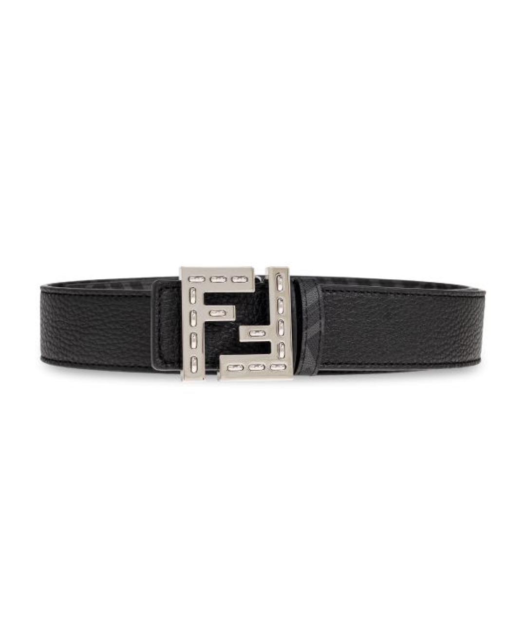 FENDI Черный кожаный ремень, фото 7
