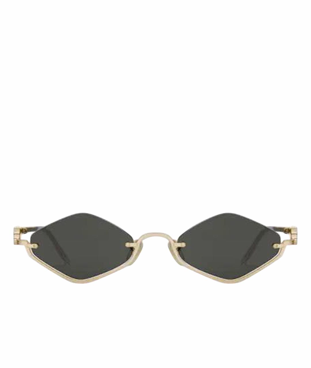 GUCCI Золотые металлические солнцезащитные очки, фото 1