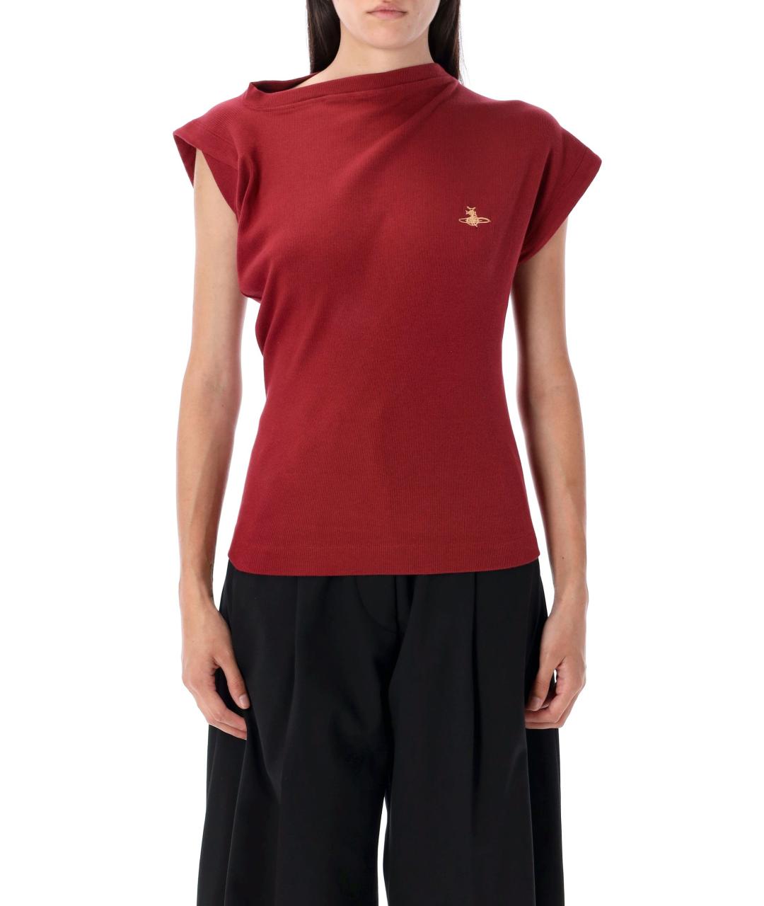 VIVIENNE WESTWOOD Красная хлопковая футболка, фото 1