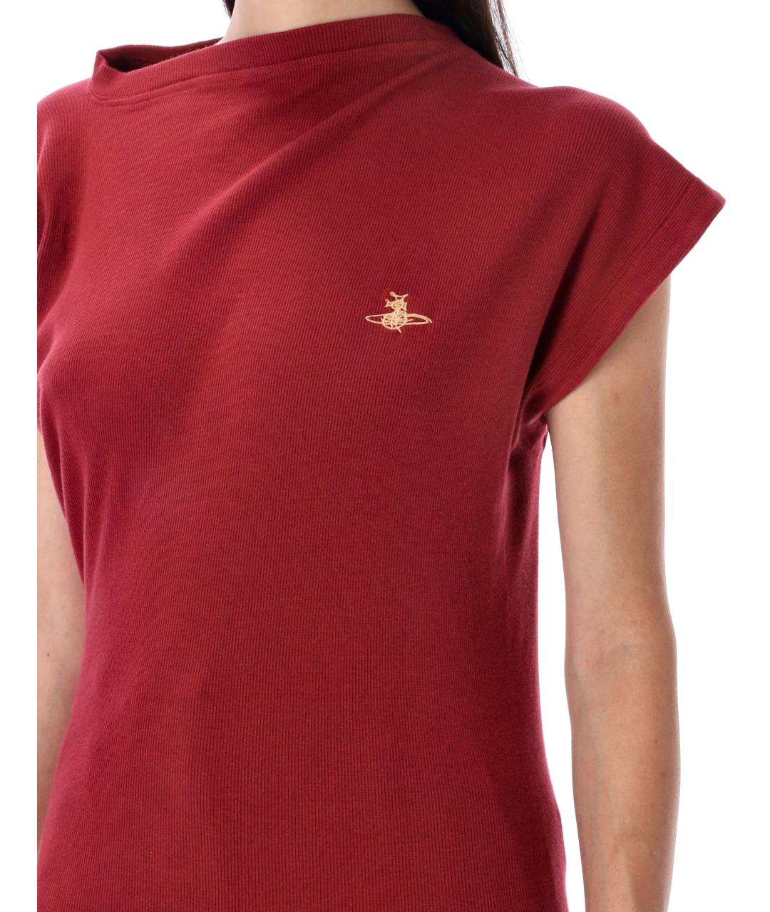 VIVIENNE WESTWOOD Красная хлопковая футболка, фото 3