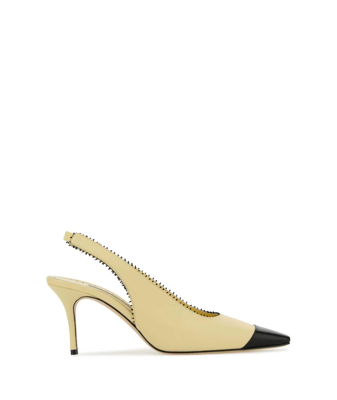 MANOLO BLAHNIK Желтые кожаные туфли, фото 1