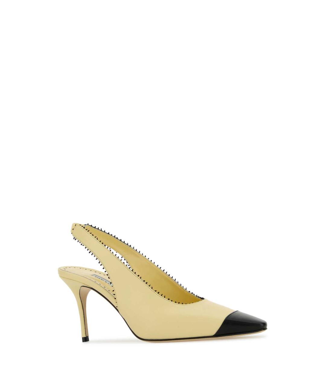 MANOLO BLAHNIK Желтые кожаные туфли, фото 2