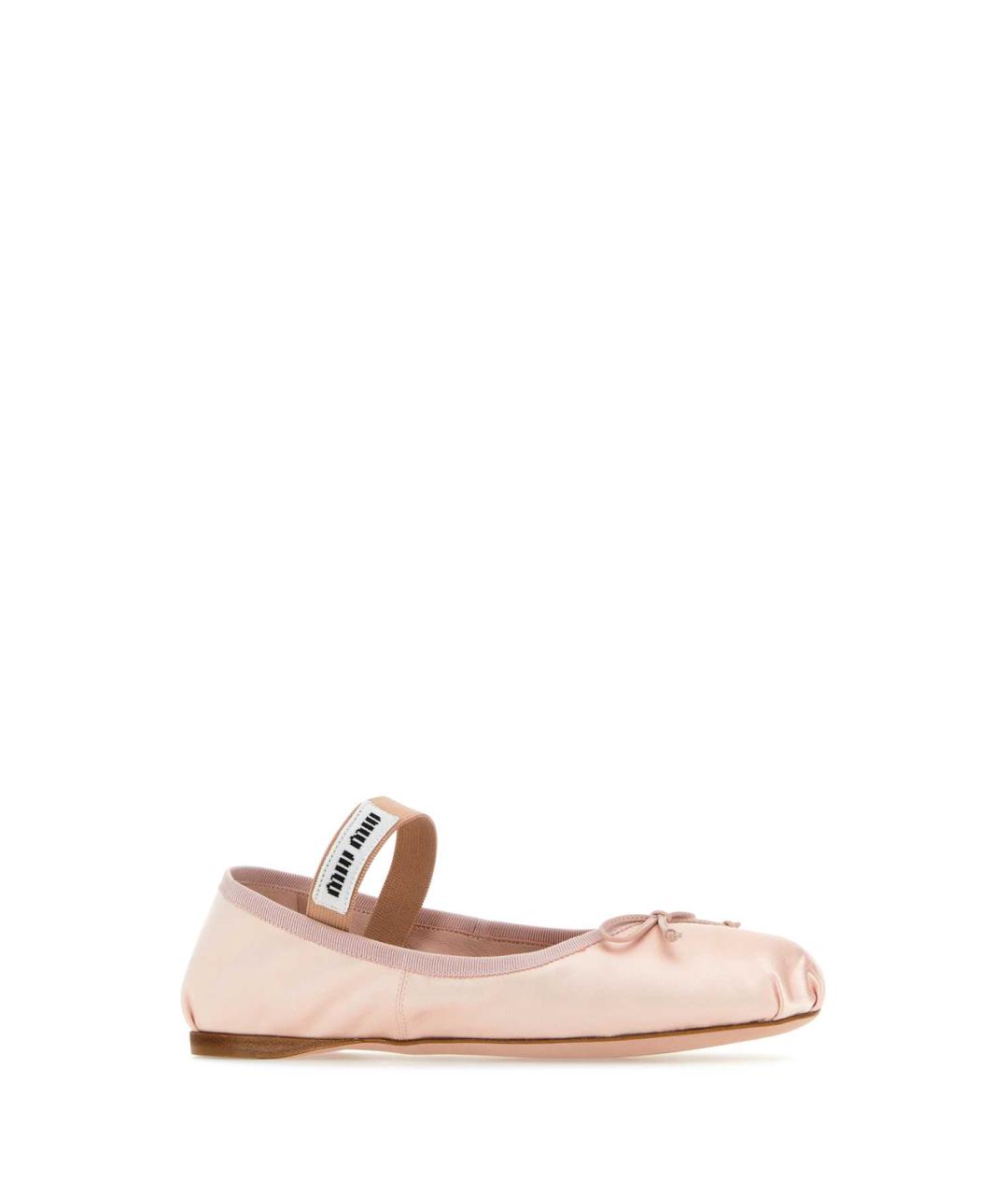 MIU MIU Розовые текстильные балетки, фото 2