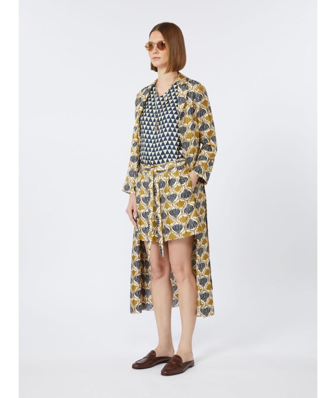 'S MAX MARA Мульти шелковое повседневное платье, фото 4