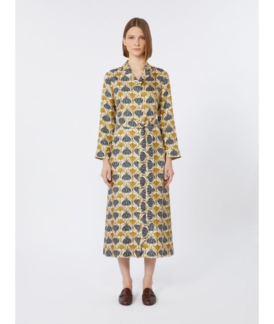 'S MAX MARA Мульти шелковое повседневное платье, фото 2