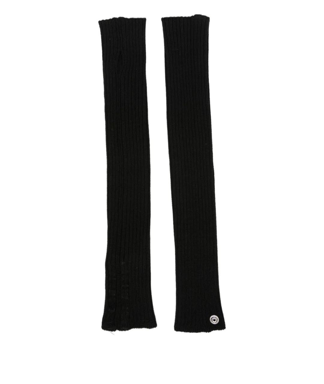 RICK OWENS Черные шерстяные перчатки, фото 1
