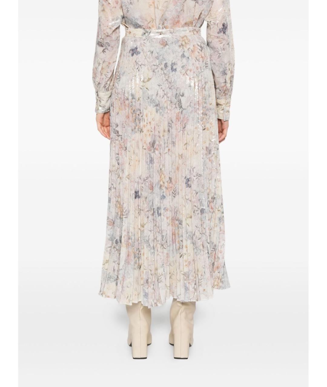 GOLDEN GOOSE DELUXE BRAND Мульти полиэстеровая юбка миди, фото 5