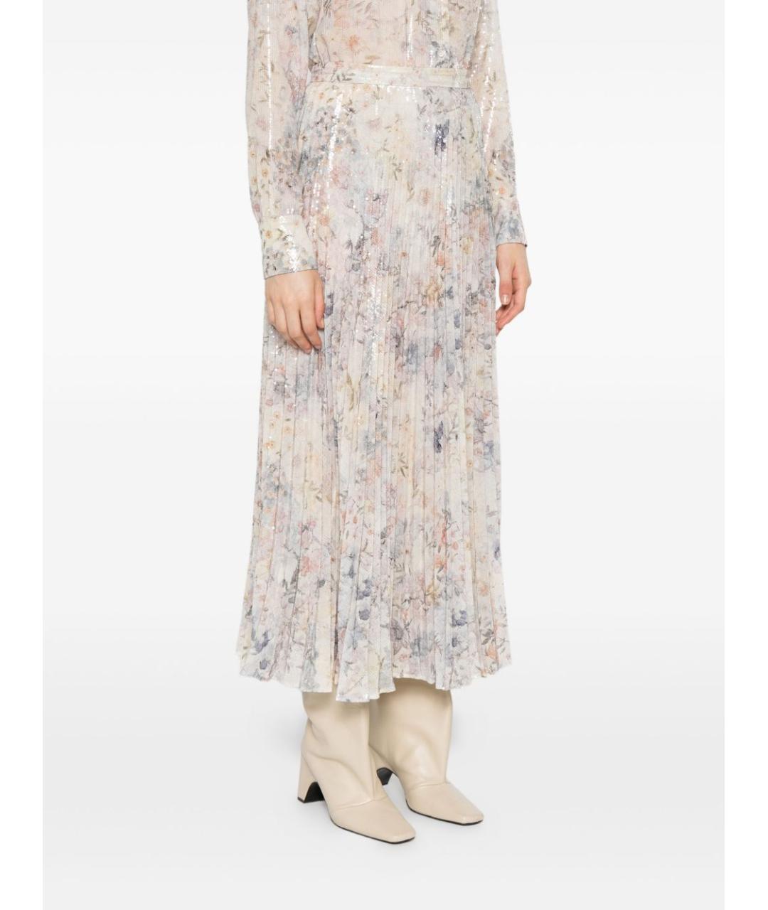 GOLDEN GOOSE DELUXE BRAND Мульти полиэстеровая юбка миди, фото 3
