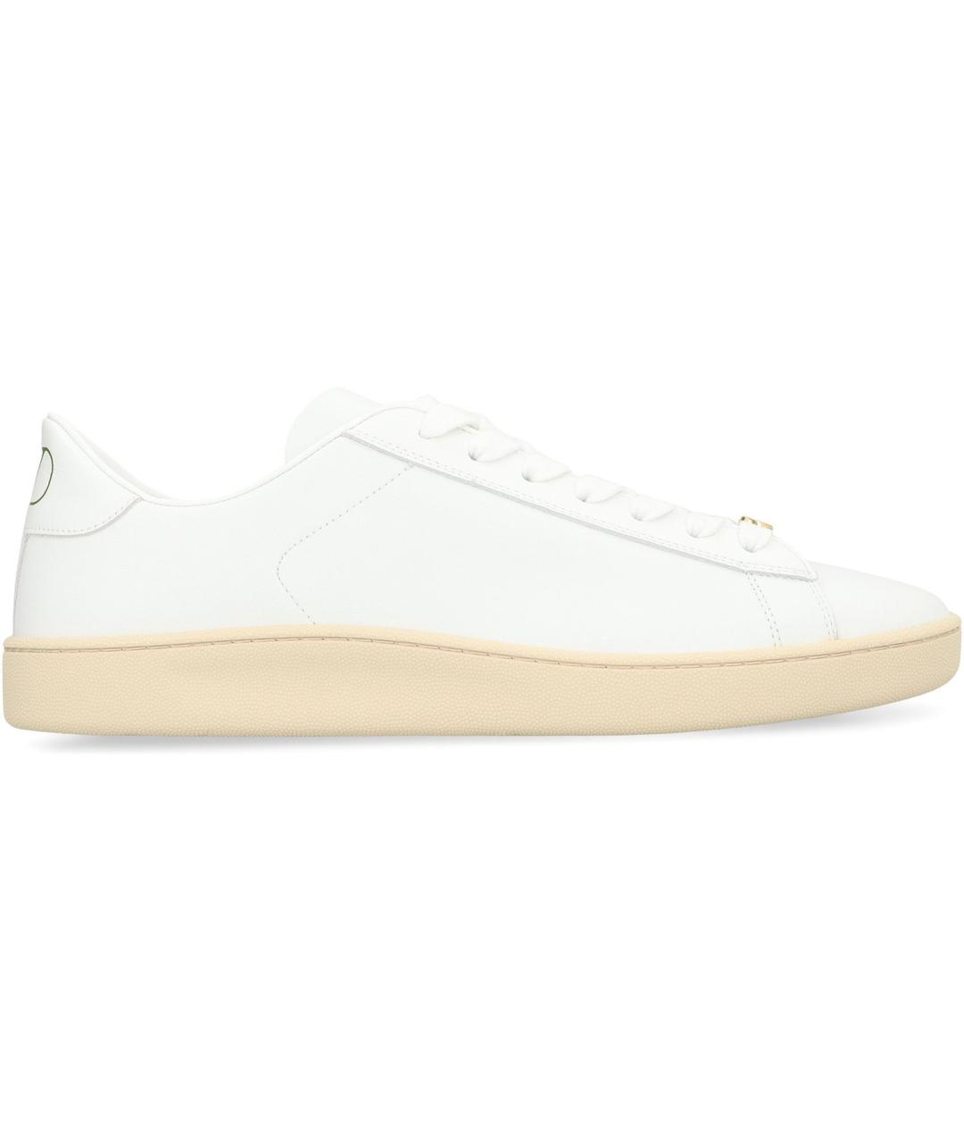 VALENTINO Белые кожаные низкие кроссовки / кеды, фото 2