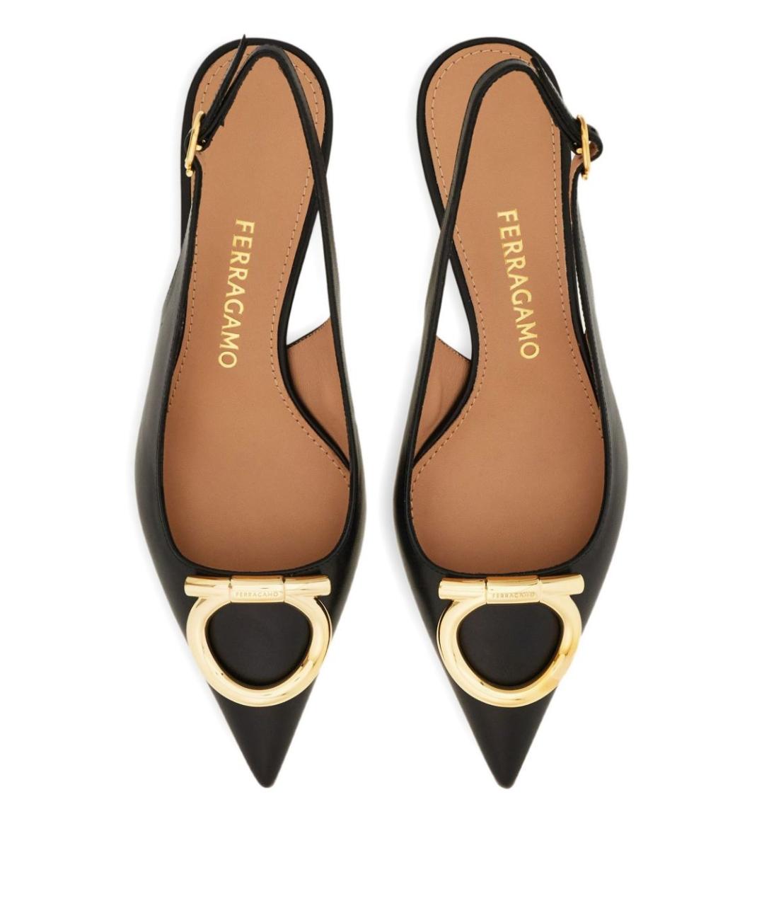 FERRAGAMO Черные кожаные туфли, фото 3