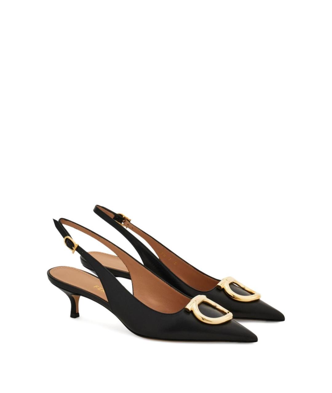 FERRAGAMO Черные кожаные туфли, фото 2