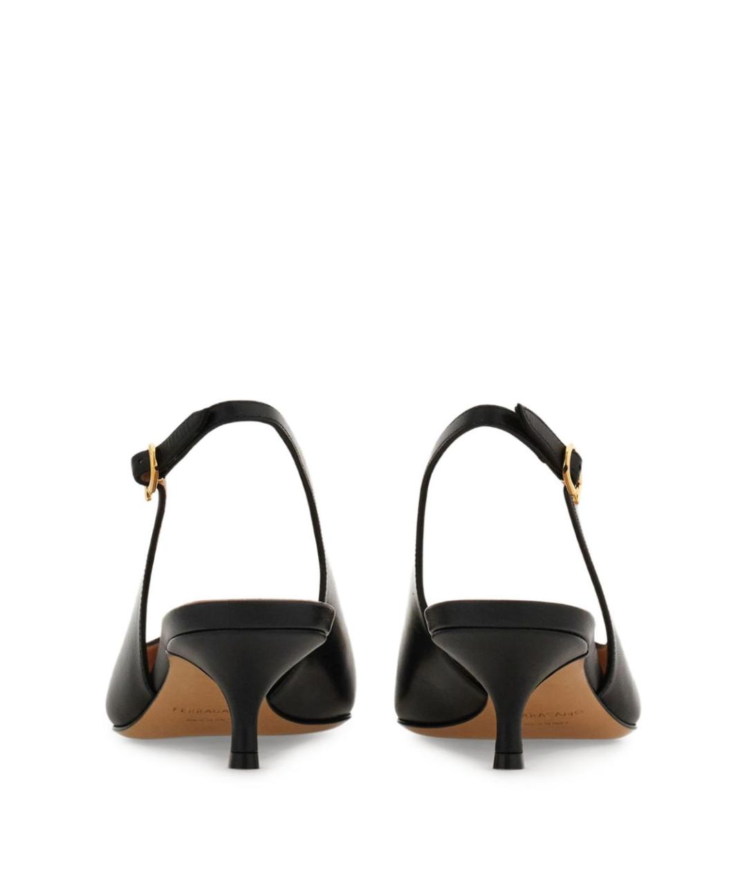 FERRAGAMO Черные кожаные туфли, фото 4