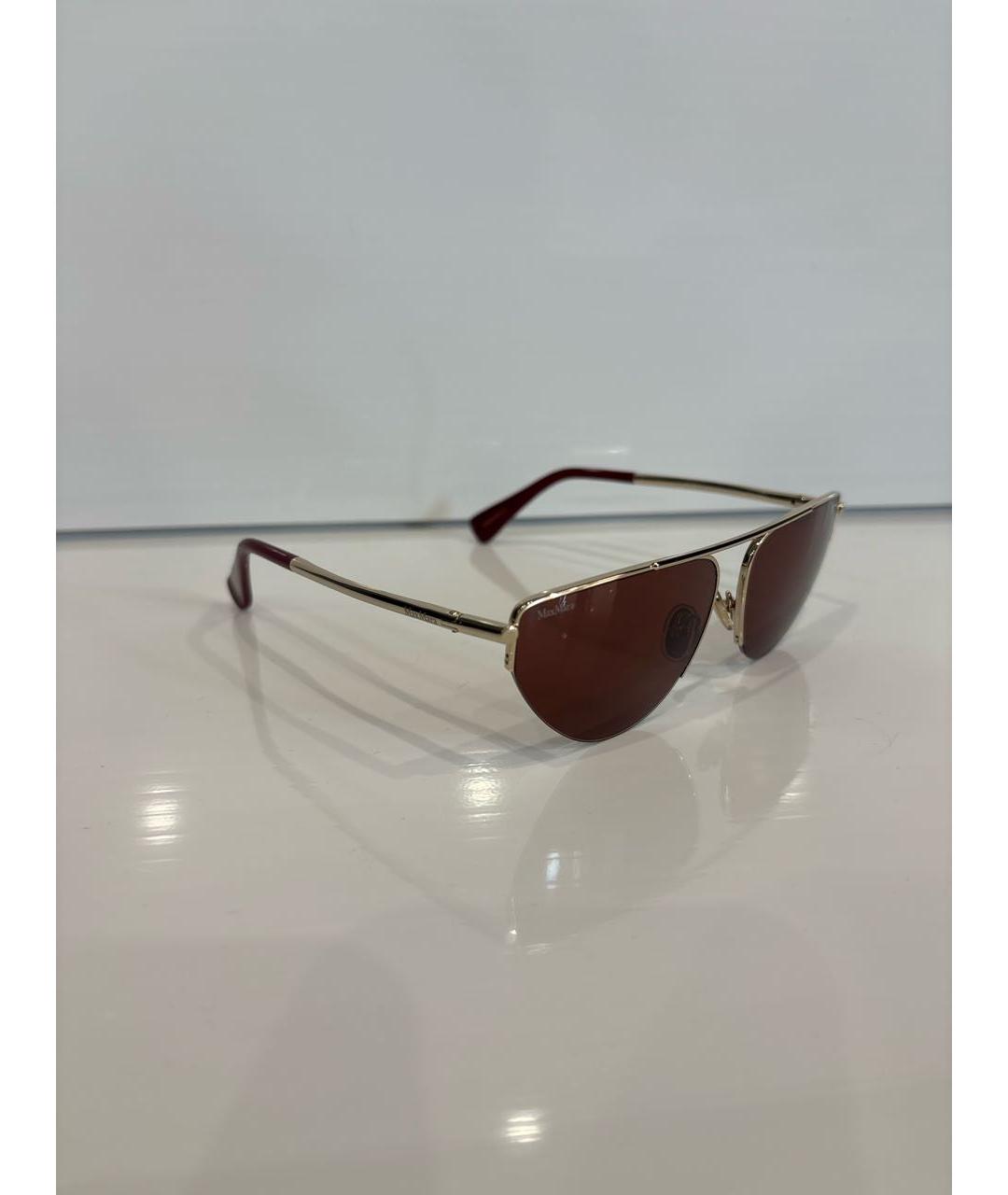 MAX MARA Красные металлические солнцезащитные очки, фото 2