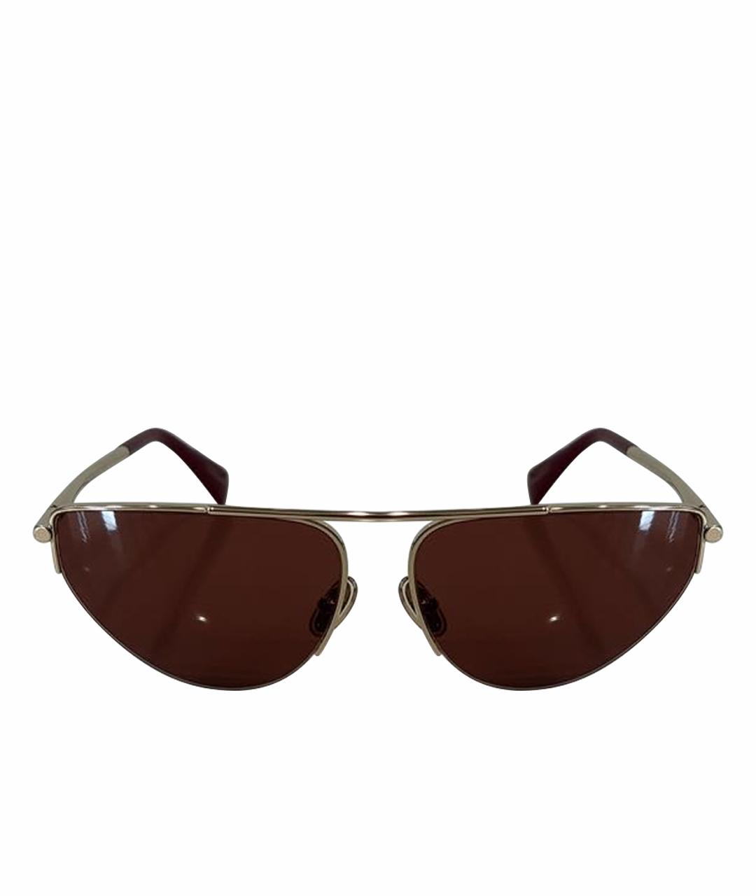 MAX MARA Красные металлические солнцезащитные очки, фото 1