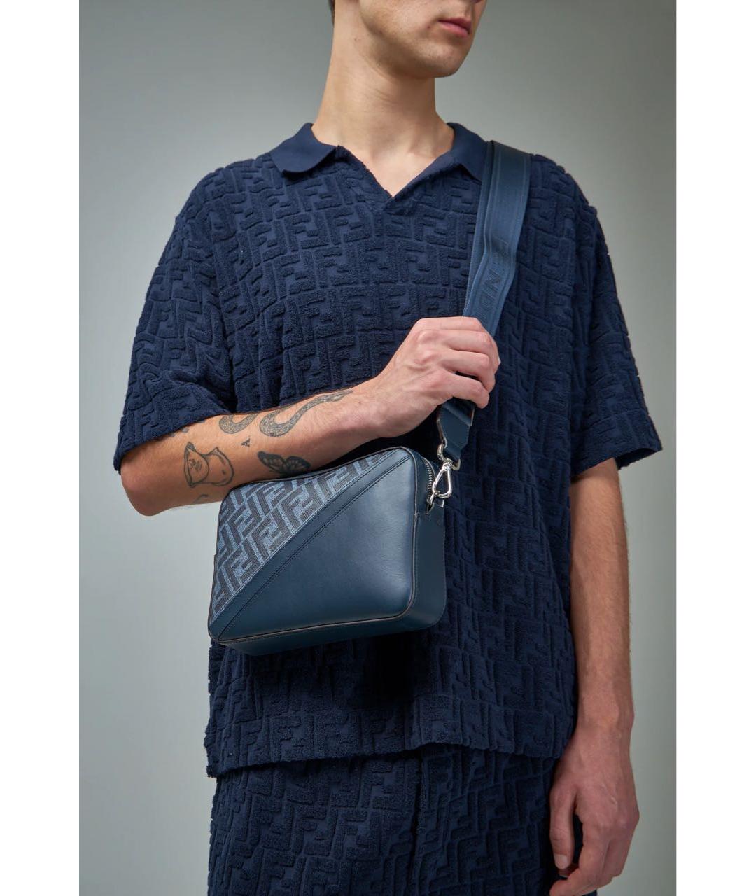 FENDI Синяя сумка на плечо, фото 6