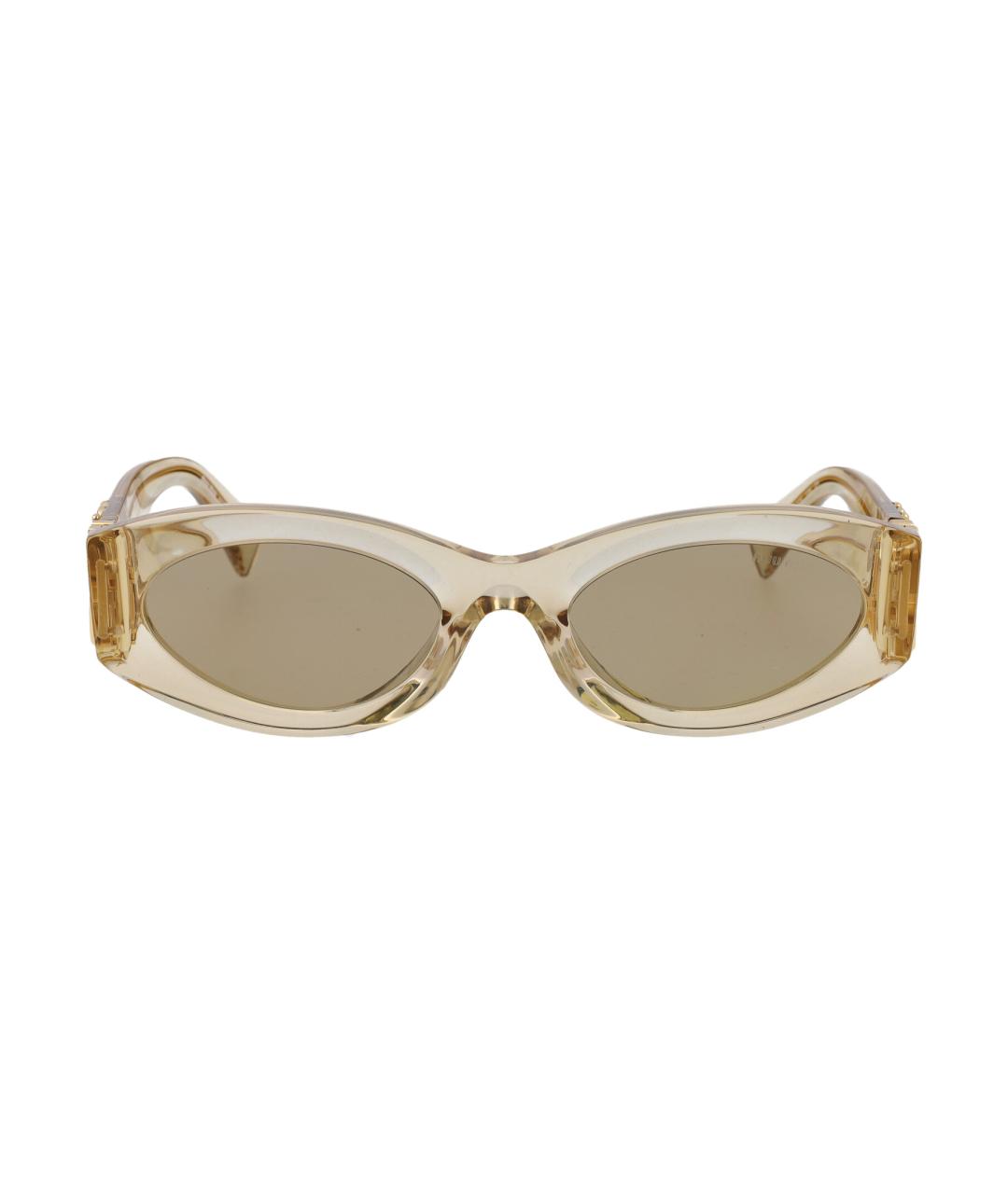 MIU MIU Бежевые солнцезащитные очки, фото 2