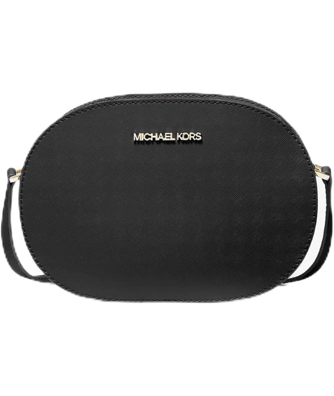 MICHAEL KORS Черная кожаная сумка через плечо, фото 1