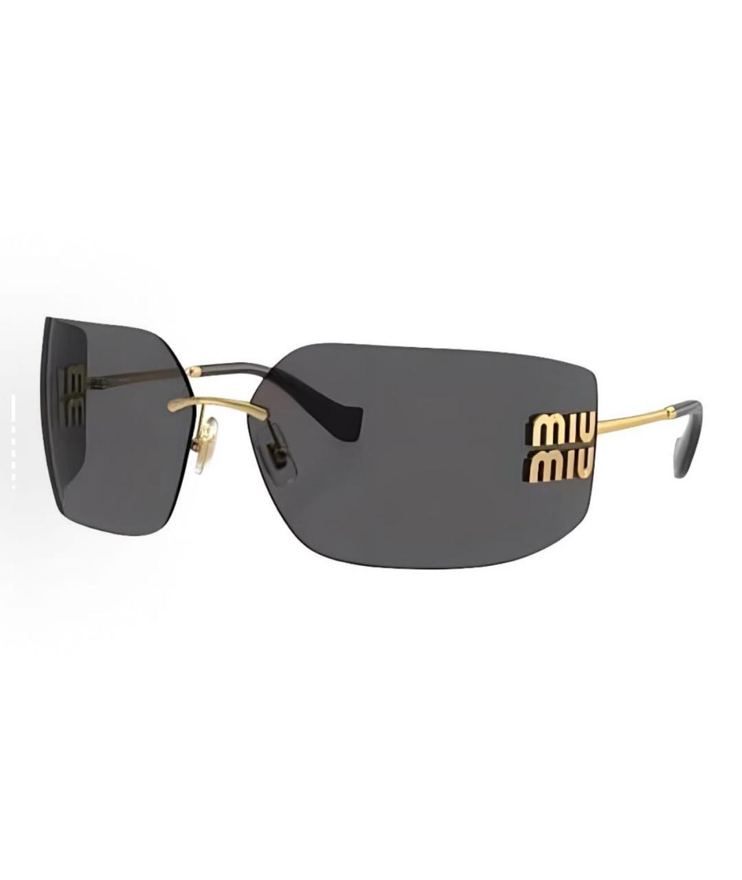 MIU MIU Черные пластиковые солнцезащитные очки, фото 6