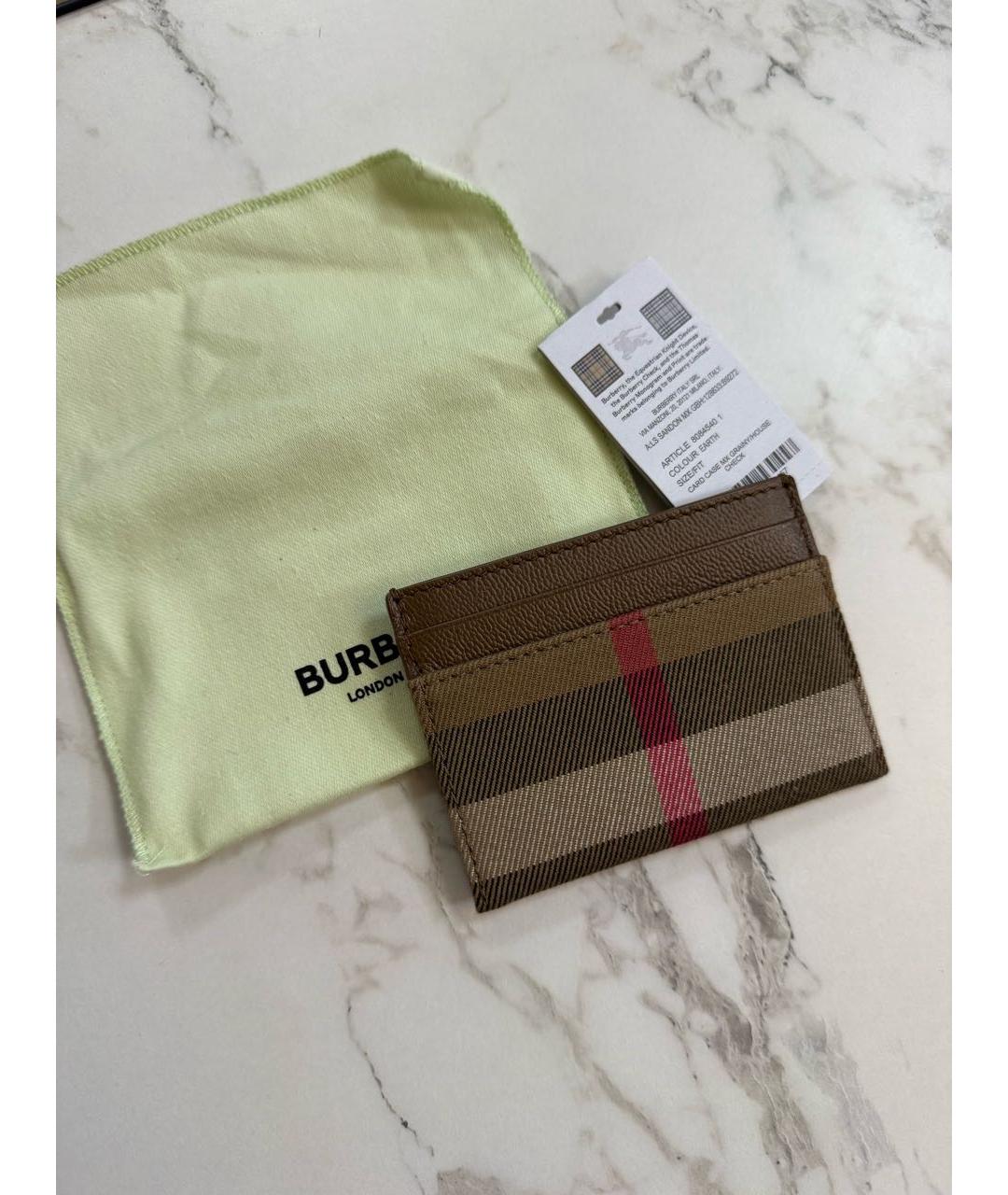 BURBERRY Коричневая визитница, фото 4