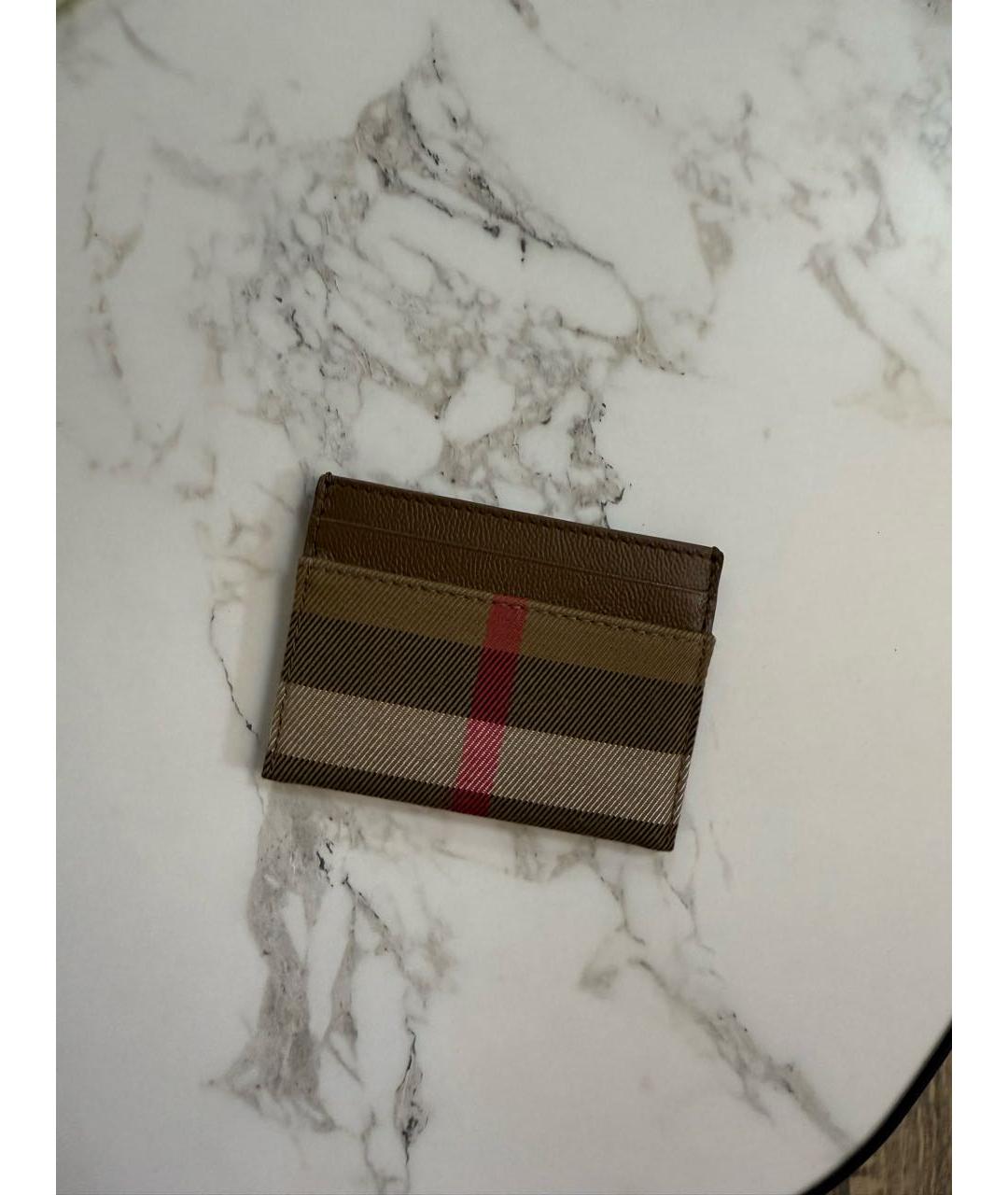 BURBERRY Коричневая визитница, фото 5