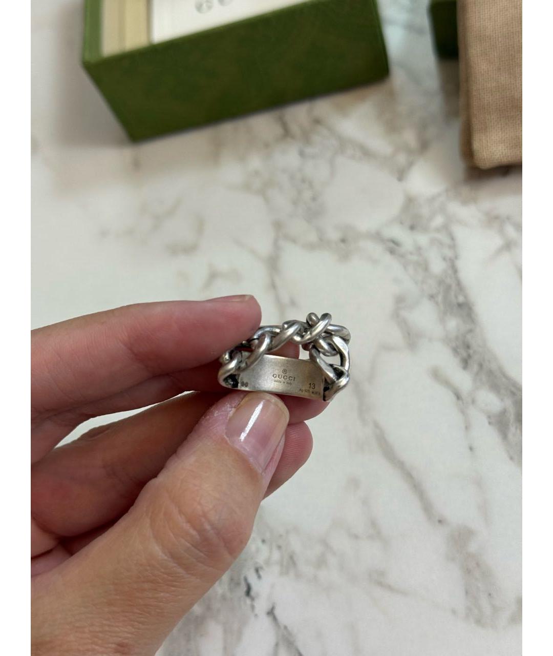GUCCI Серебряное серебряное кольцо, фото 4