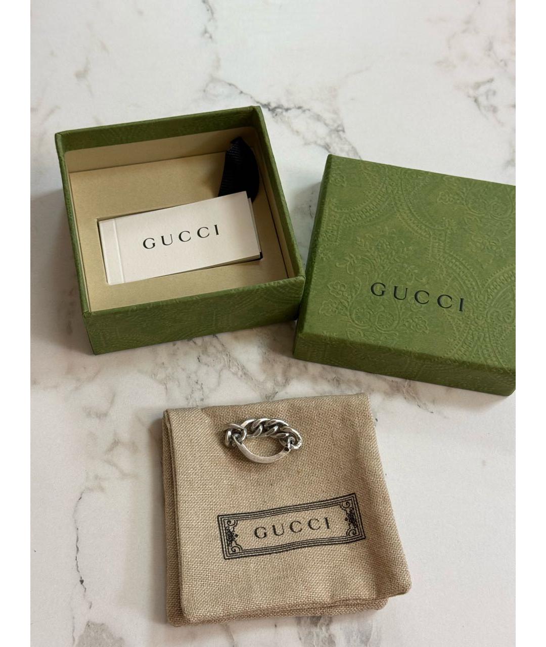 GUCCI Серебряное серебряное кольцо, фото 6