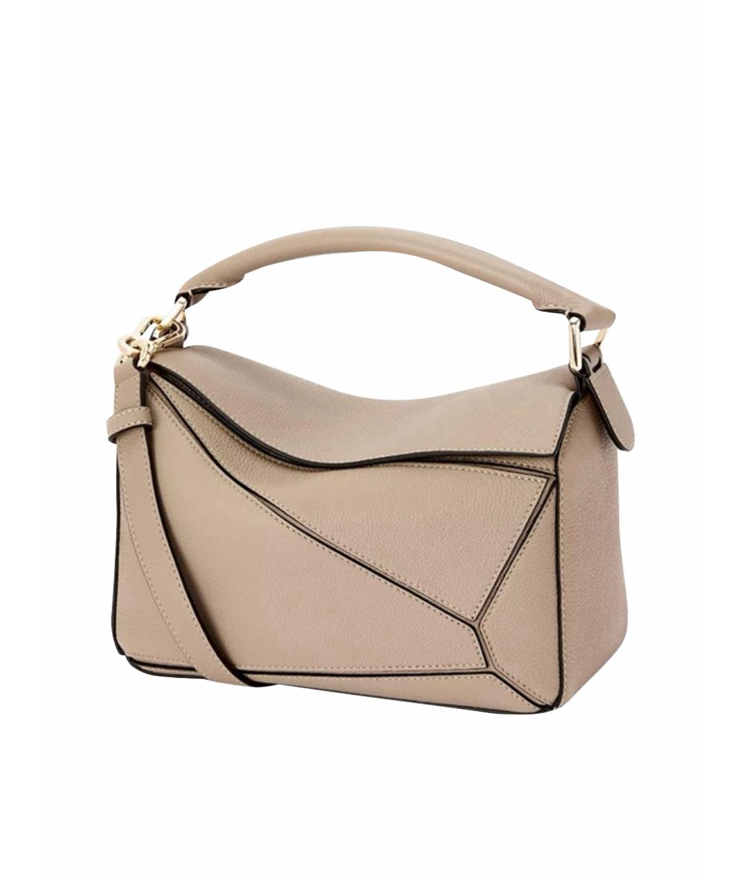 LOEWE Бежевая кожаная сумка через плечо, фото 1