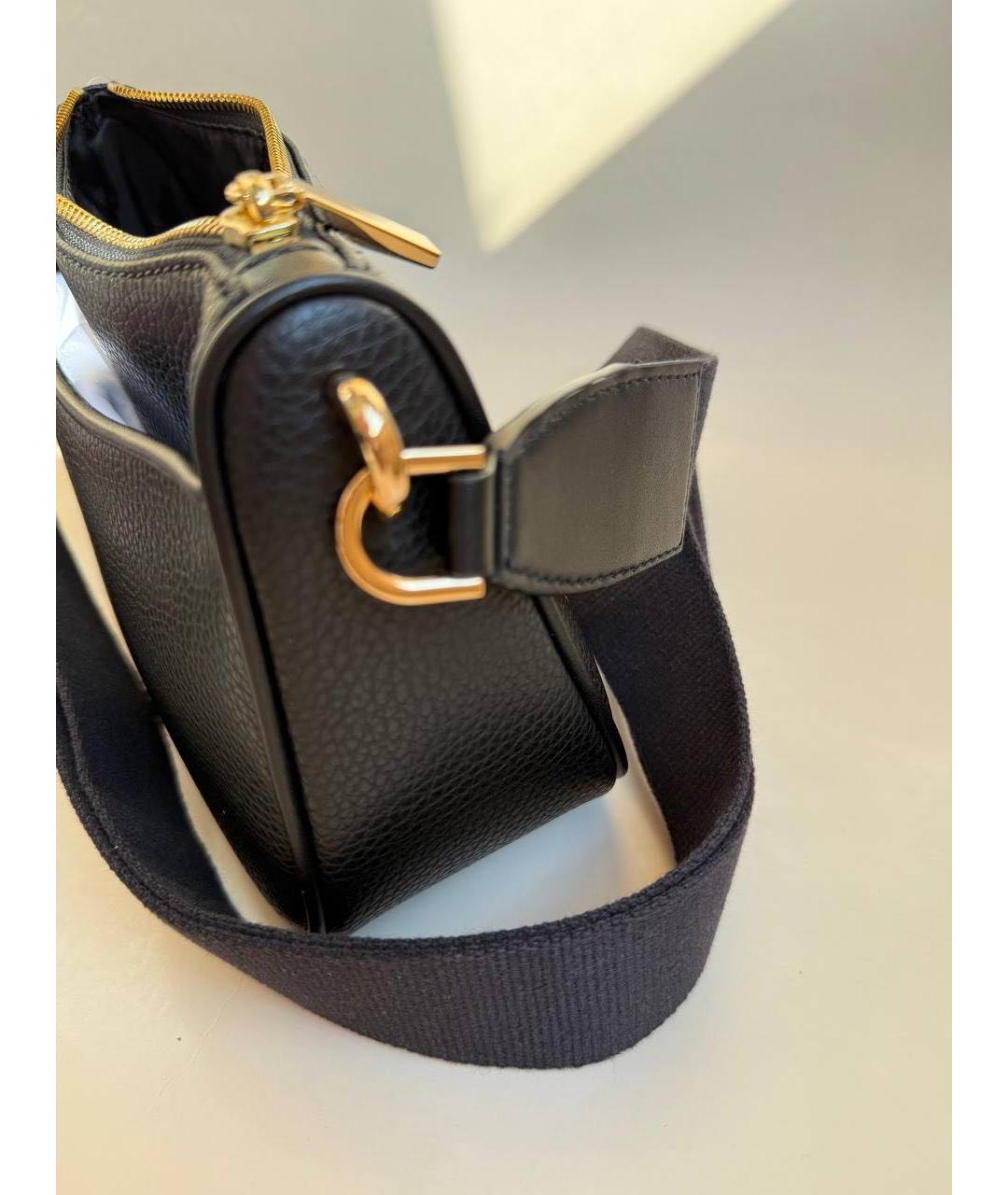 MICHAEL KORS Черная кожаная сумка через плечо, фото 3