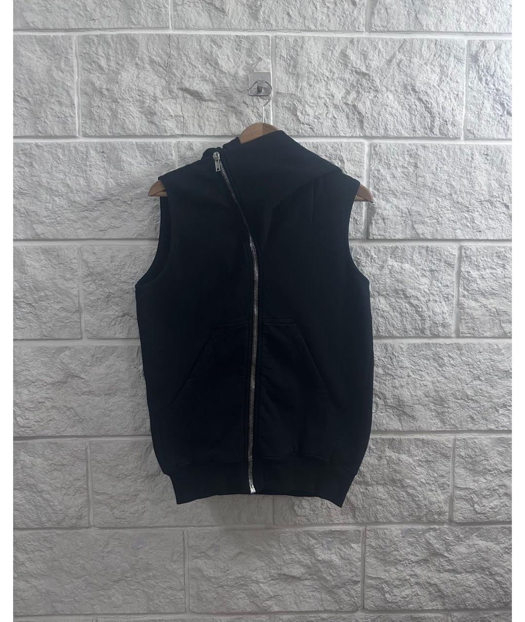 RICK OWENS Черный хлопковый жилет, фото 9