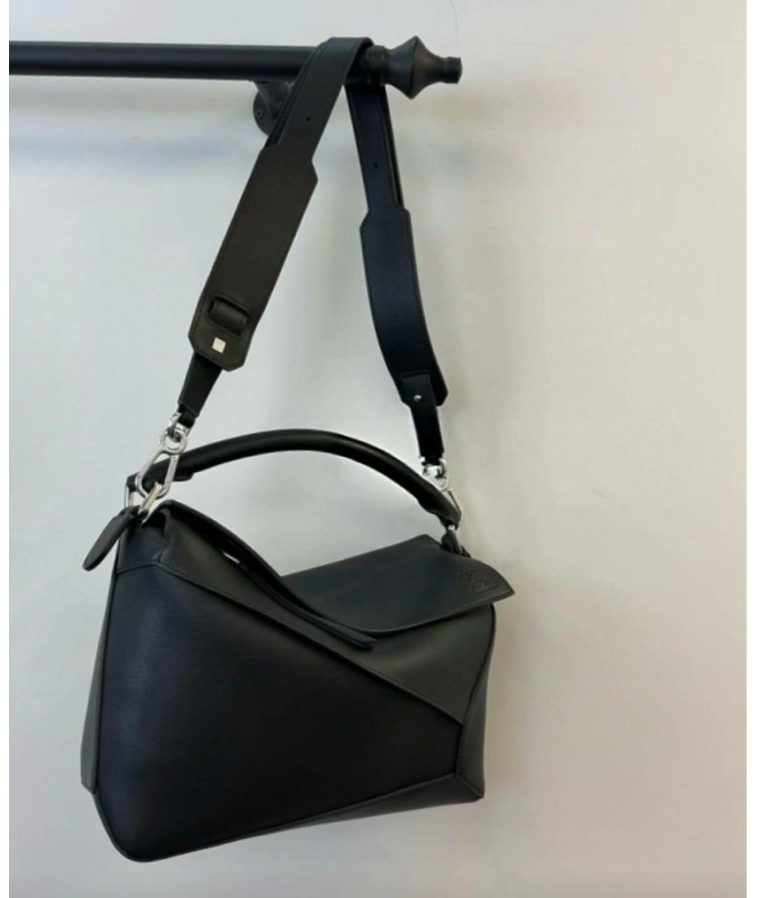 LOEWE Черная кожаная сумка на плечо, фото 3