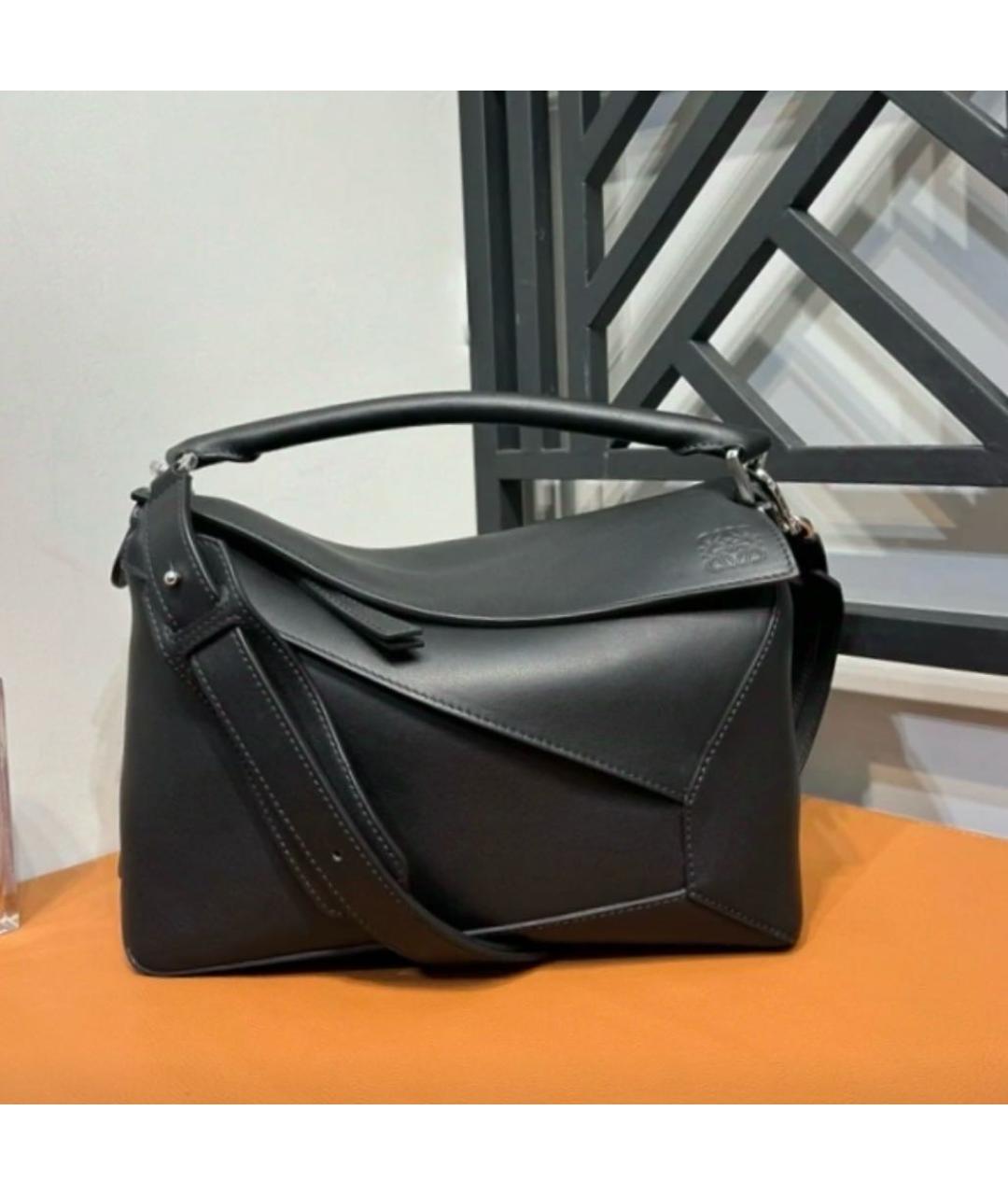 LOEWE Черная кожаная сумка на плечо, фото 2