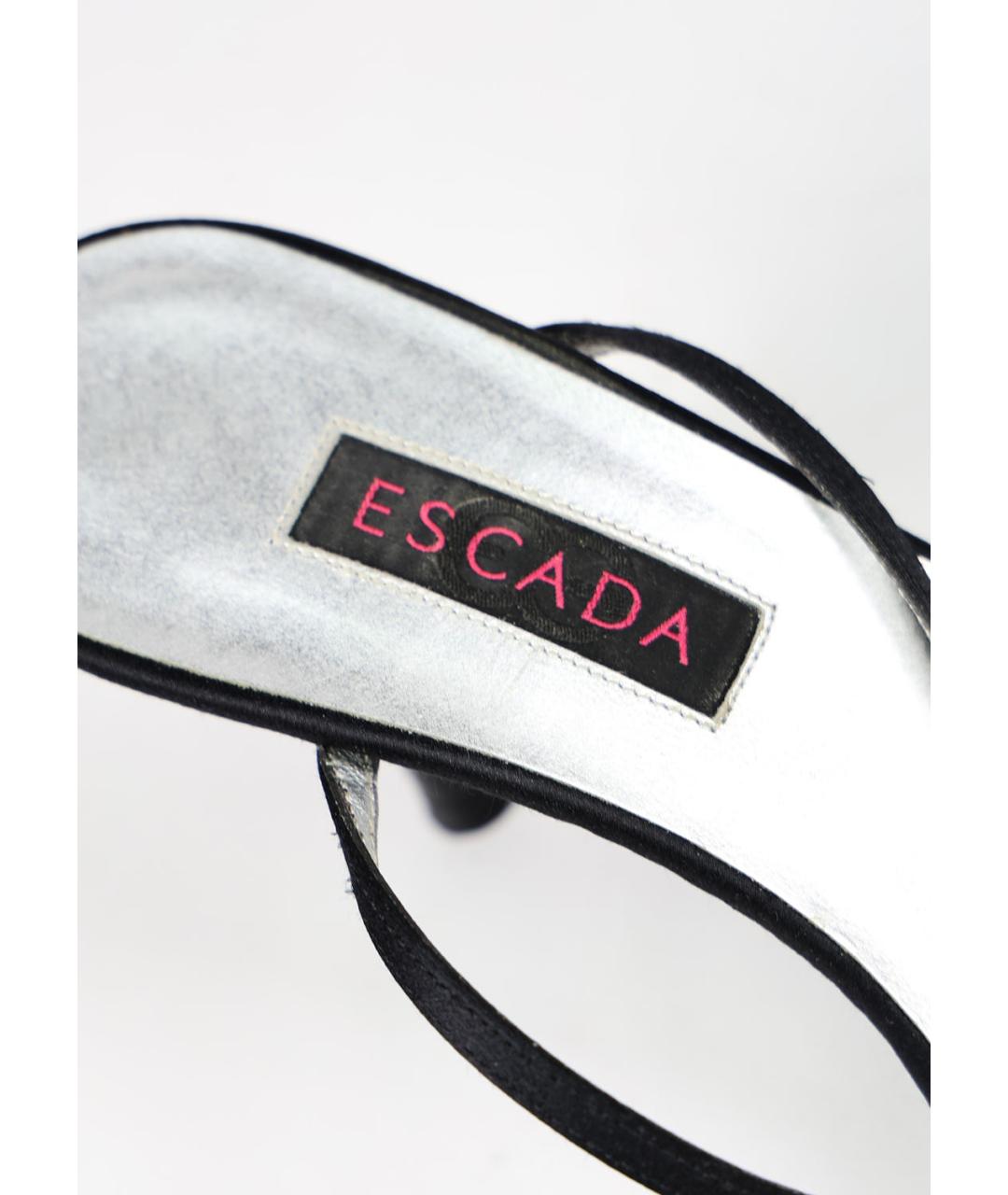 ESCADA Черные текстильные босоножки, фото 6