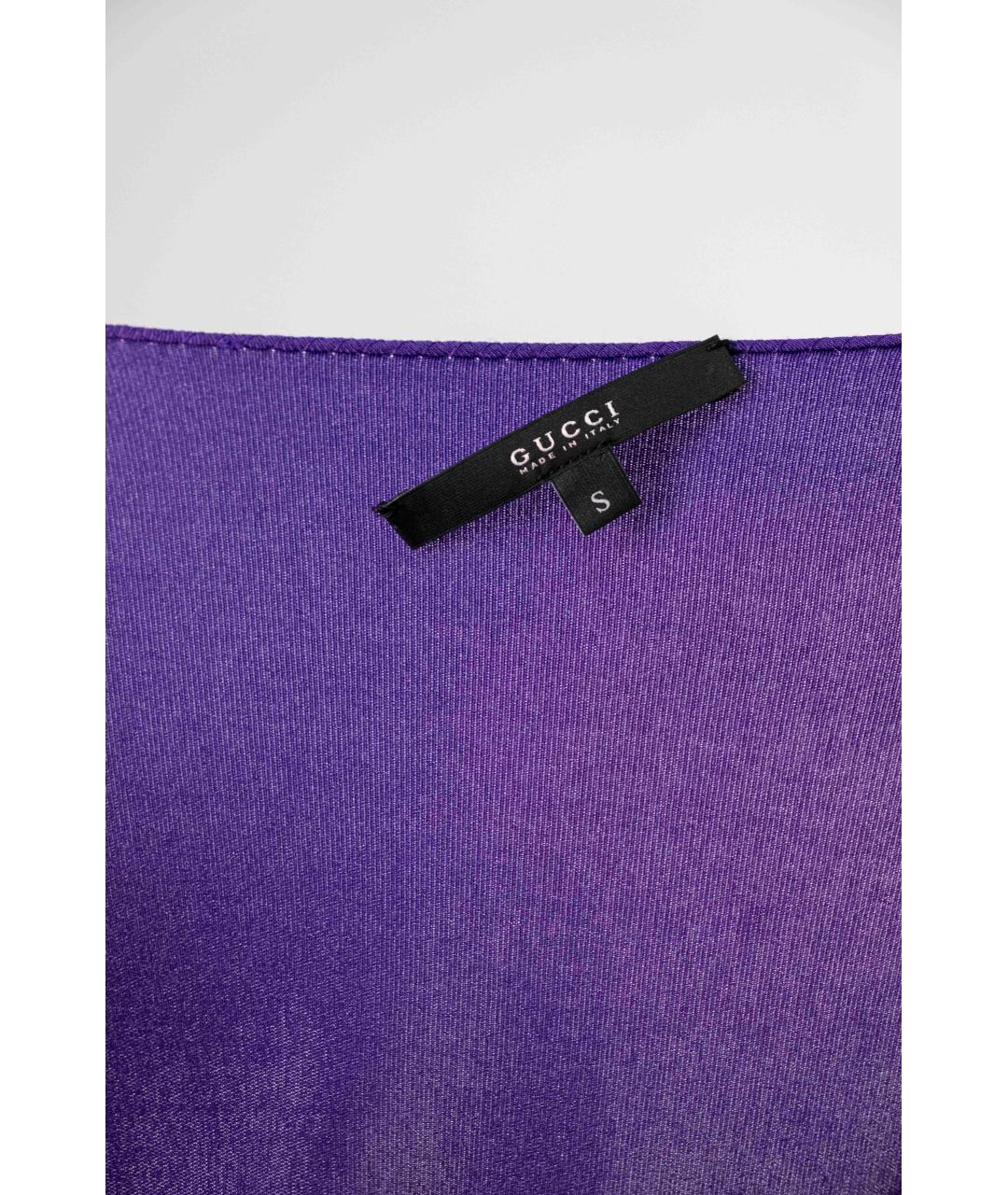 GUCCI Фиолетовая вискозная блузы, фото 3