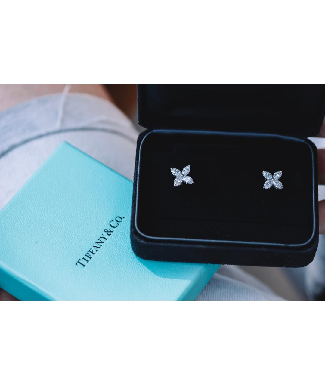 TIFFANY&CO Платиновые серьги, фото 2