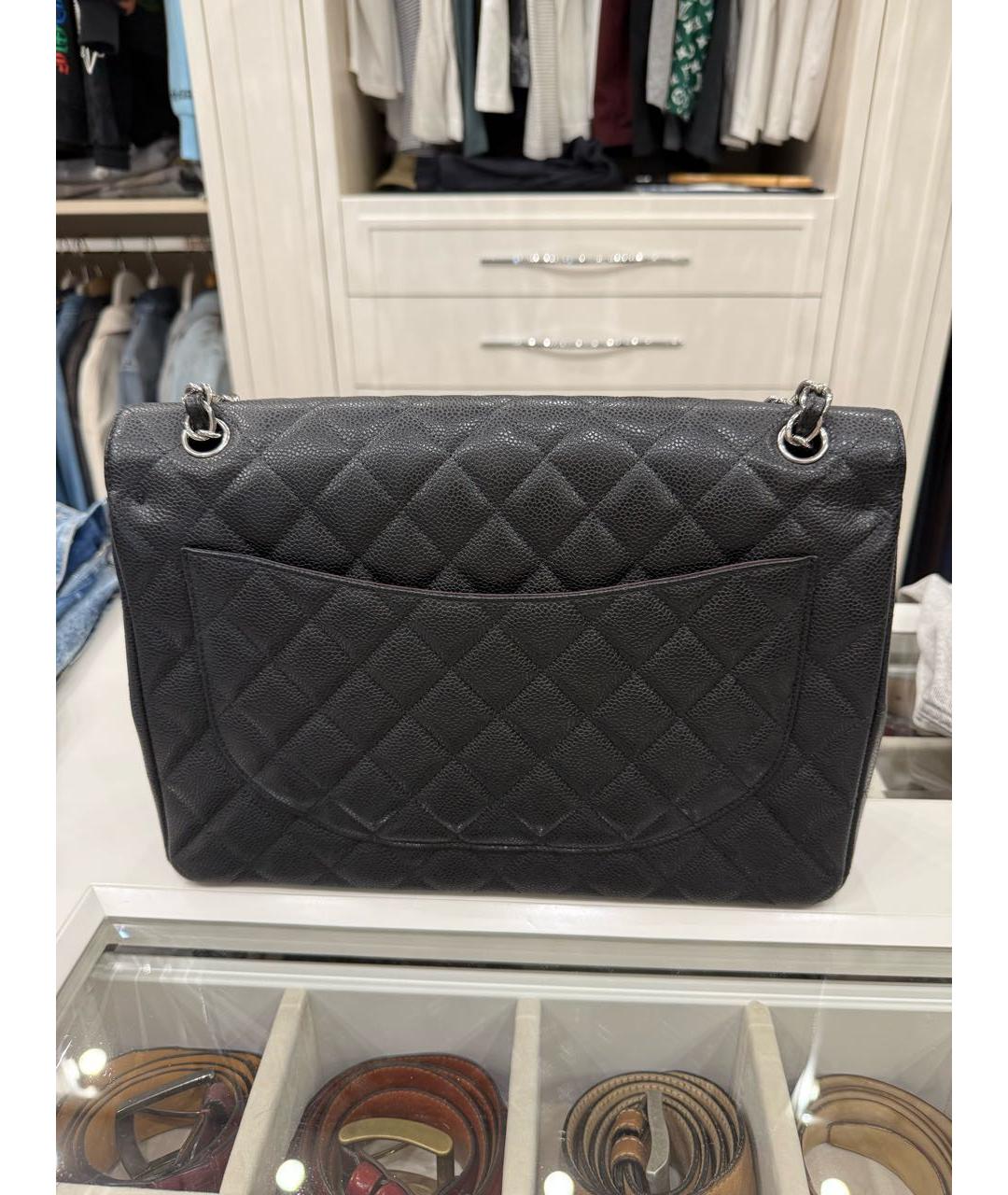 CHANEL Черная кожаная сумка через плечо, фото 2