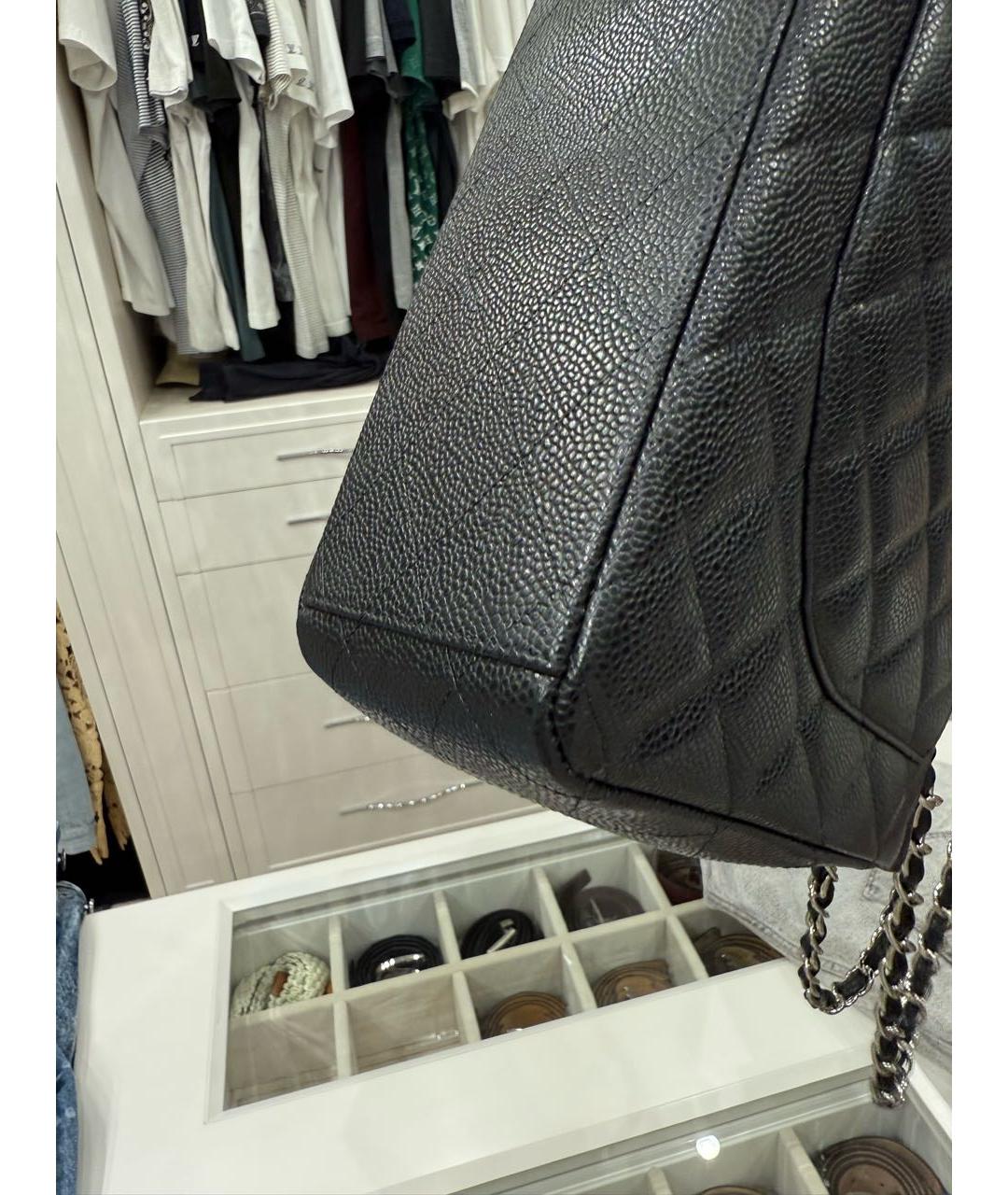 CHANEL Черная кожаная сумка через плечо, фото 6