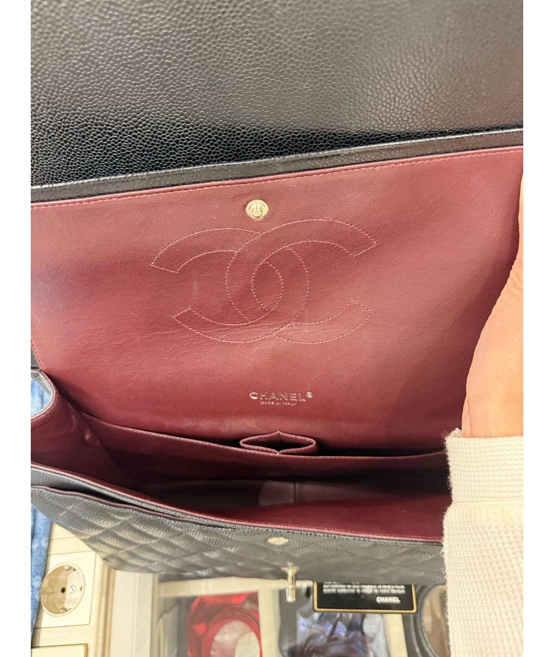 CHANEL Черная кожаная сумка через плечо, фото 4