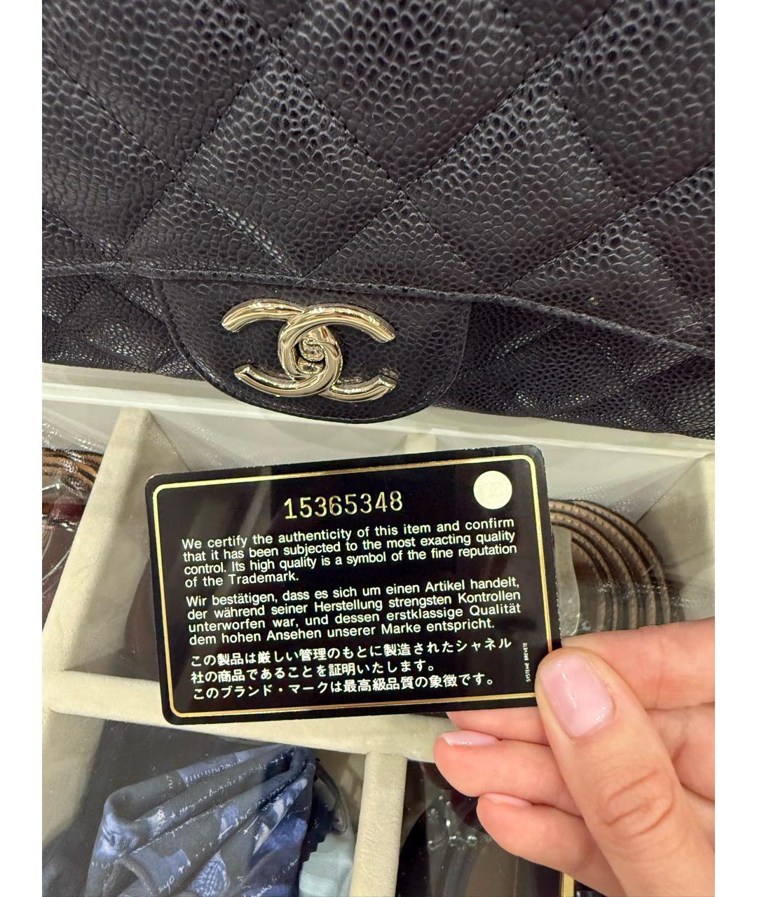CHANEL Черная кожаная сумка через плечо, фото 8