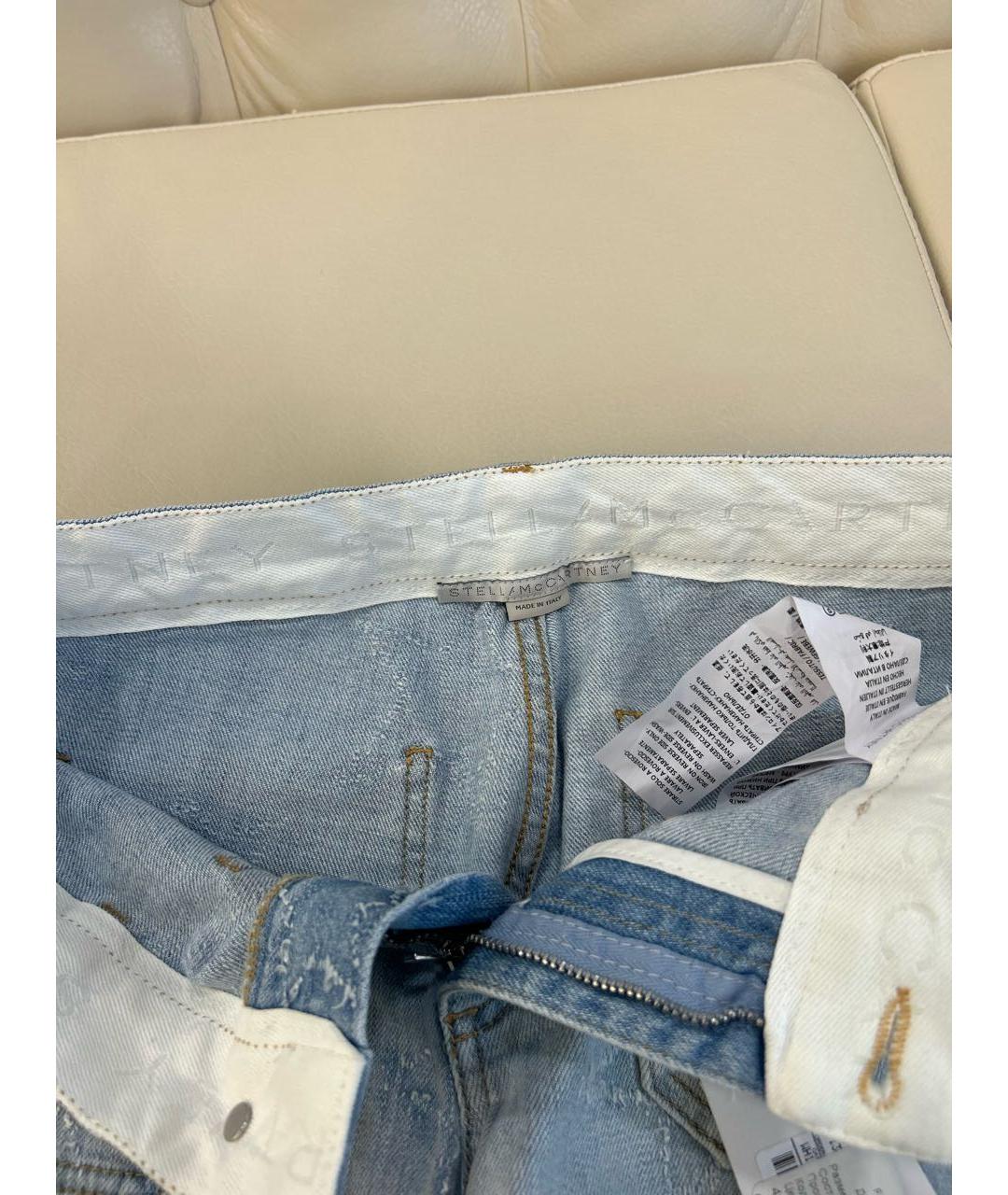 STELLA MCCARTNEY Голубые хлопко-эластановые джинсы клеш, фото 3