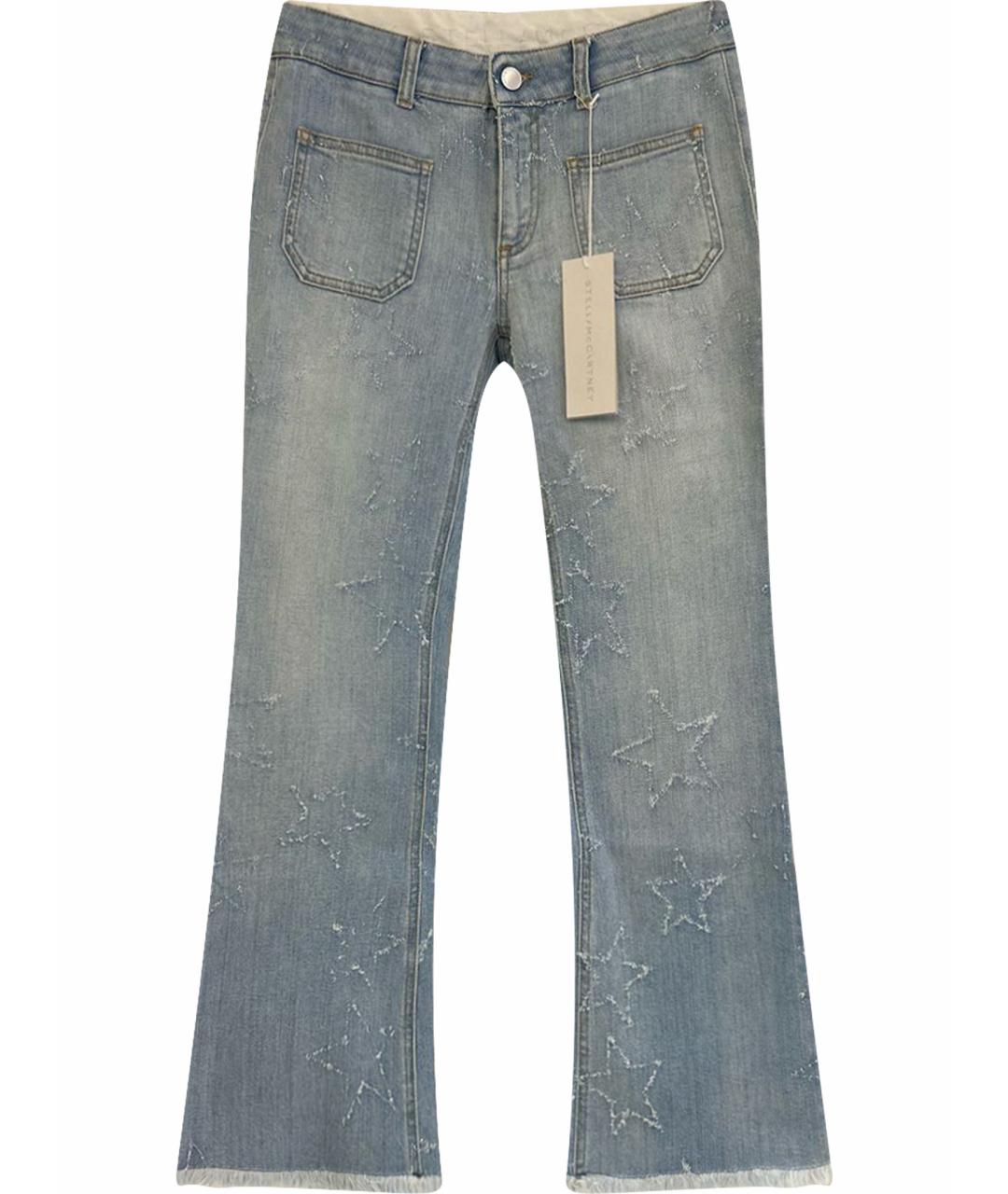 STELLA MCCARTNEY Голубые хлопко-эластановые джинсы клеш, фото 1