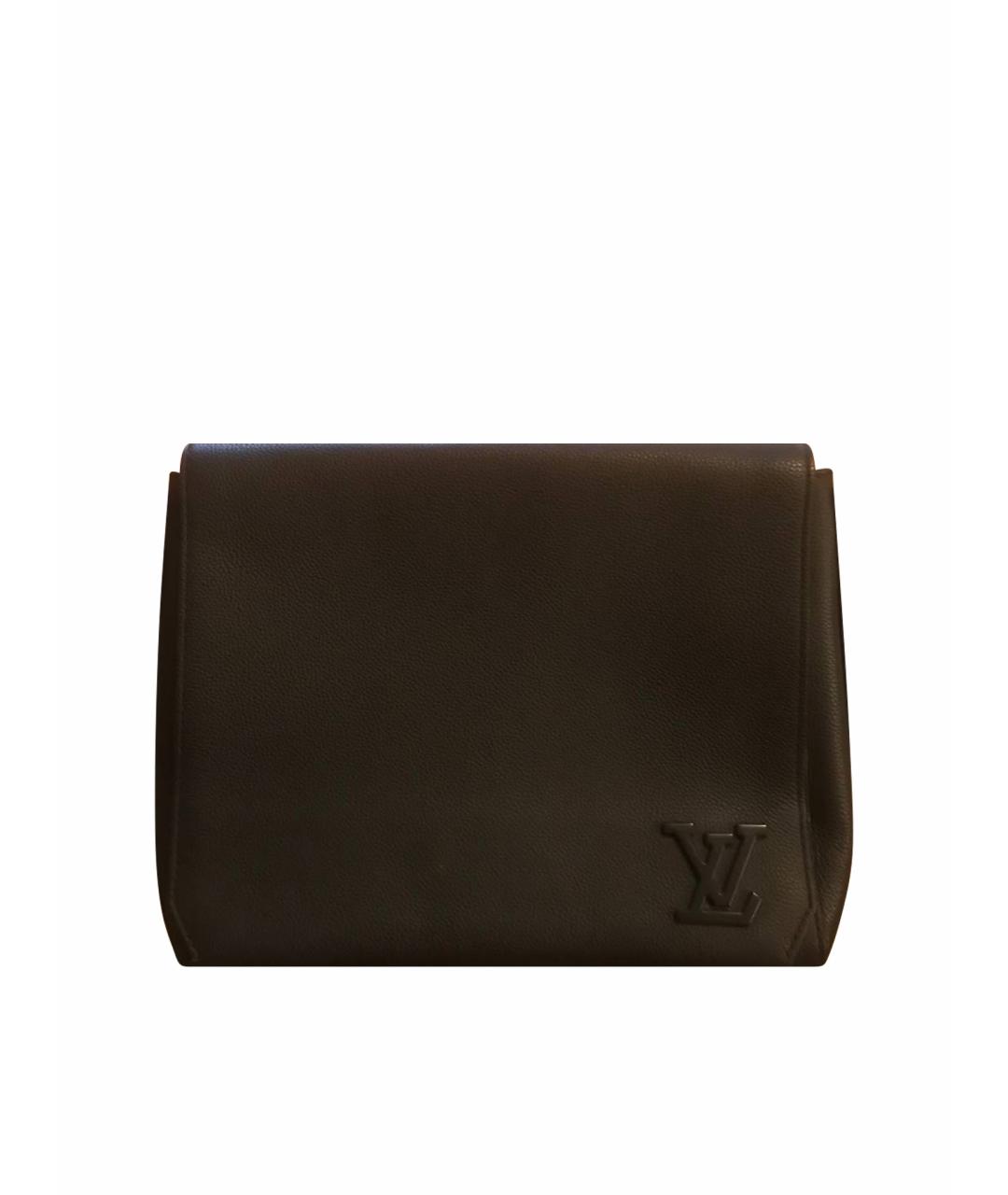 LOUIS VUITTON Черная кожаная сумка на плечо, фото 1