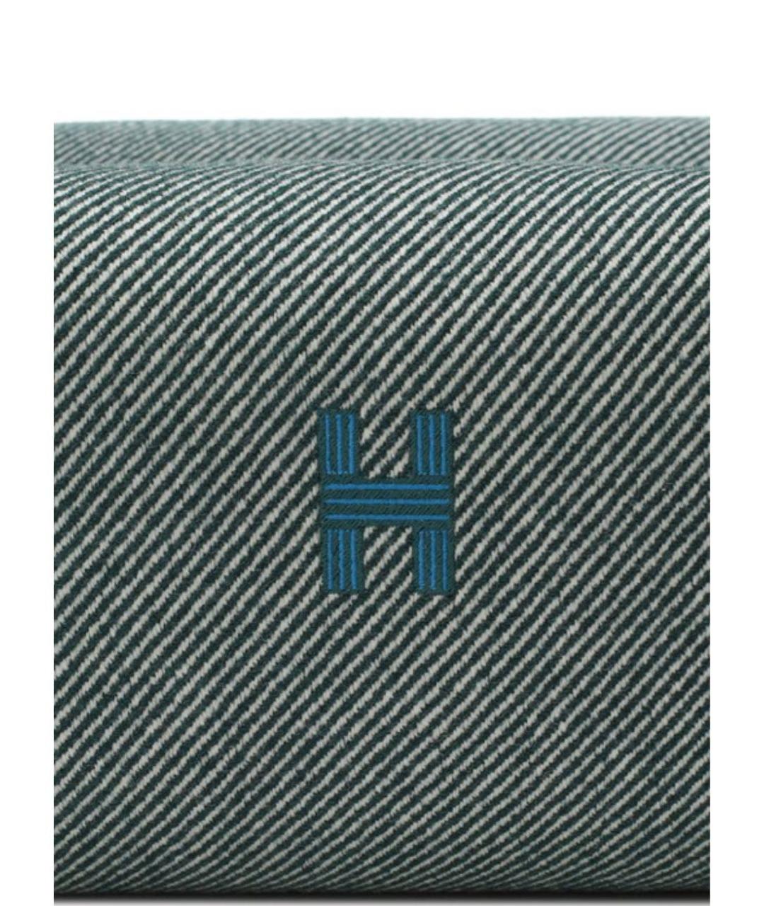 HERMES Серая шерстяная косметичка, фото 3