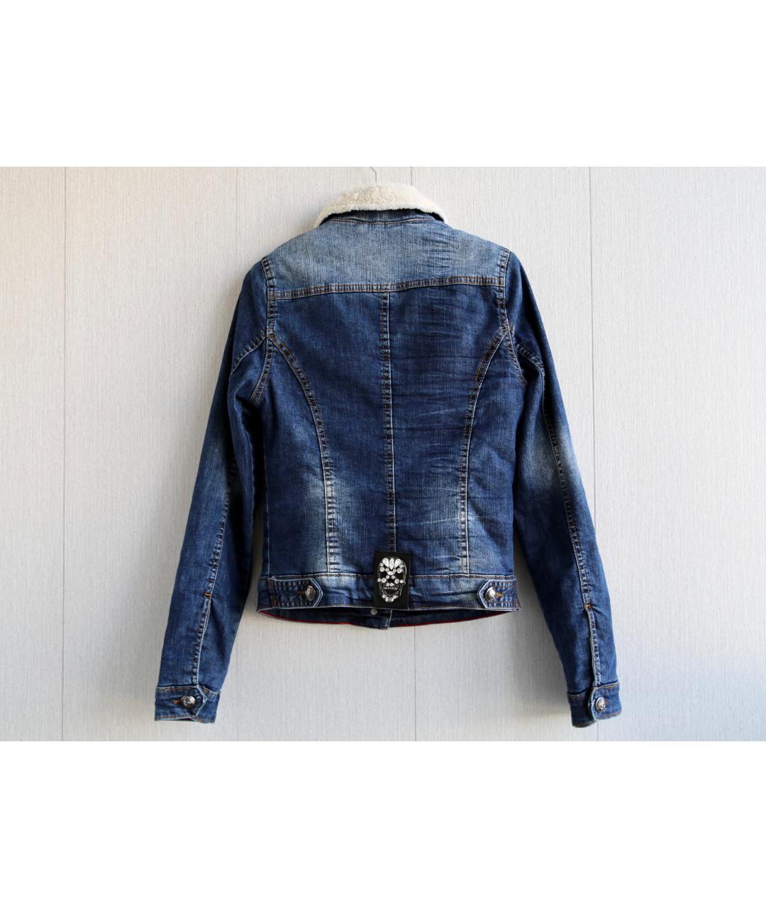 PHILIPP PLEIN Синяя деним куртка, фото 2