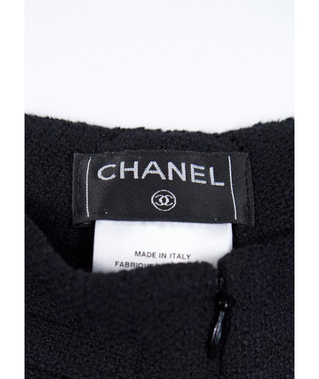CHANEL Черные хлопковые прямые брюки, фото 3
