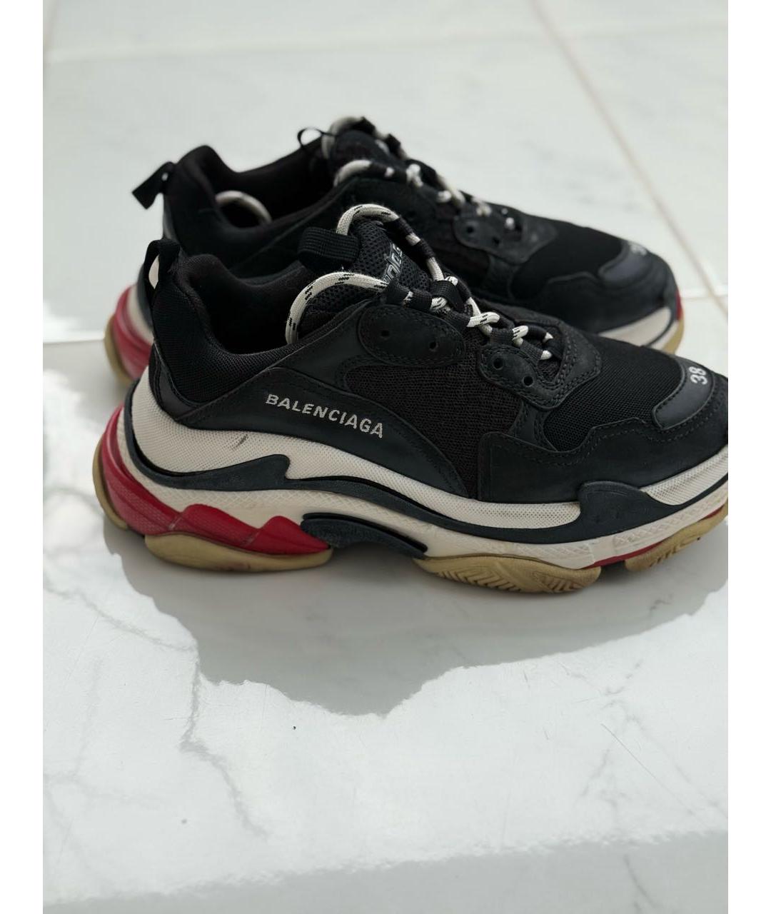 BALENCIAGA Черные текстильные кроссовки, фото 7