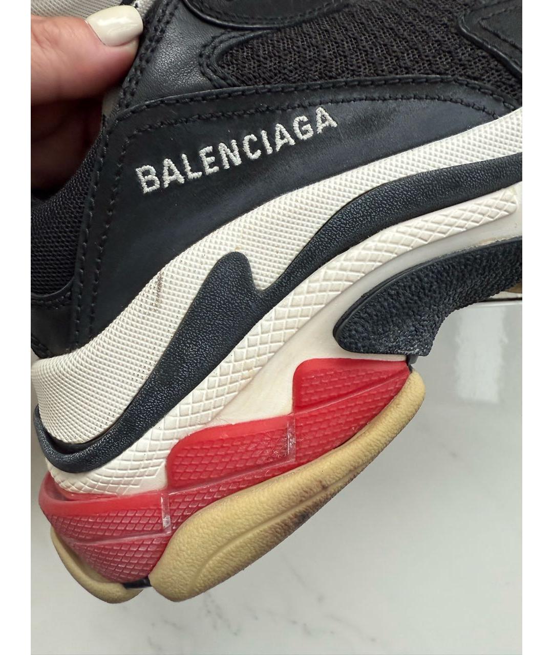BALENCIAGA Черные текстильные кроссовки, фото 5
