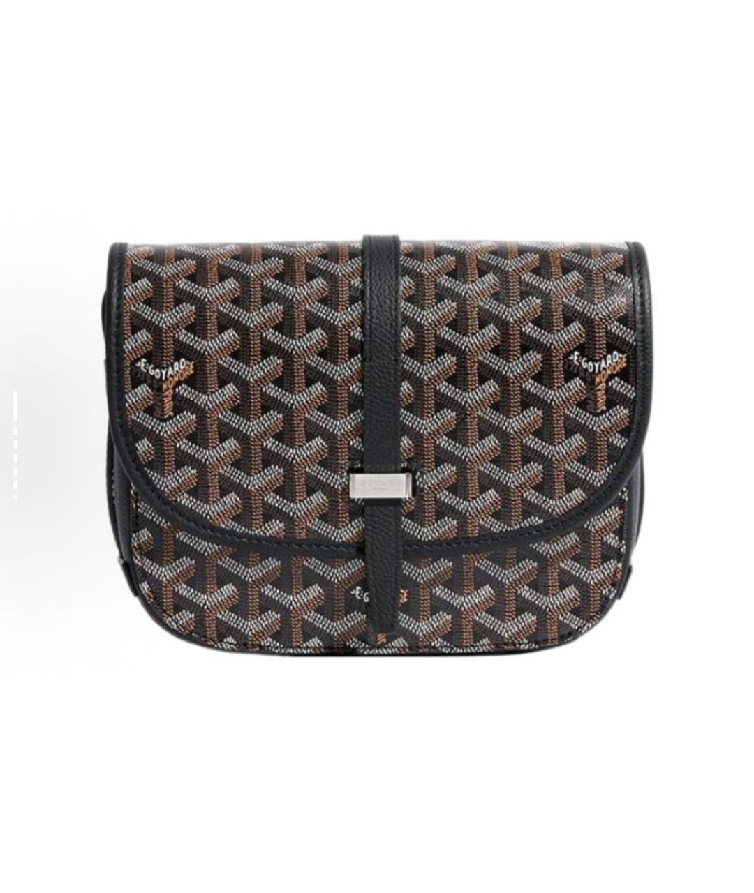 GOYARD Коричневая кожаная сумка через плечо, фото 2