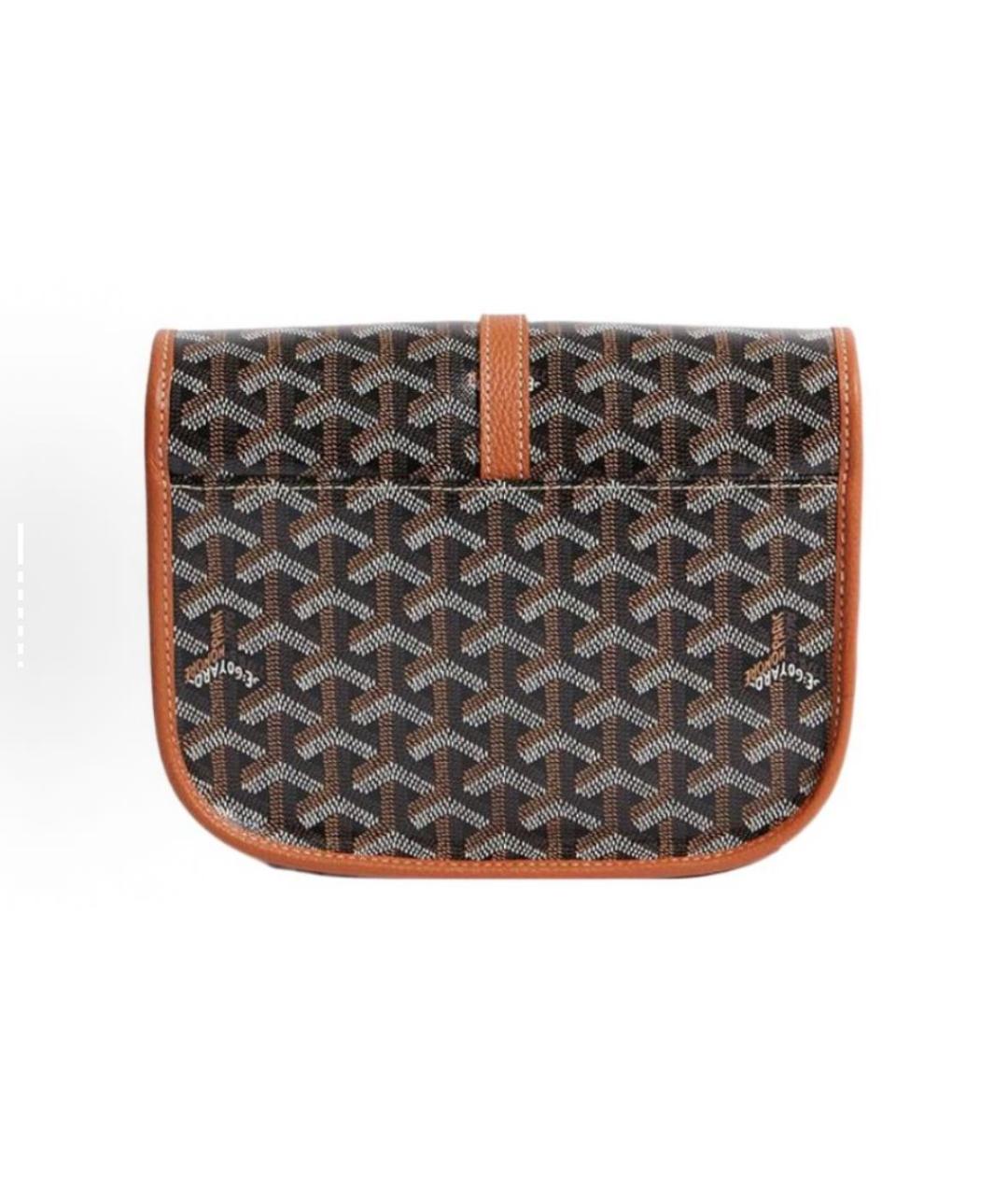 GOYARD Коричневая кожаная сумка через плечо, фото 3