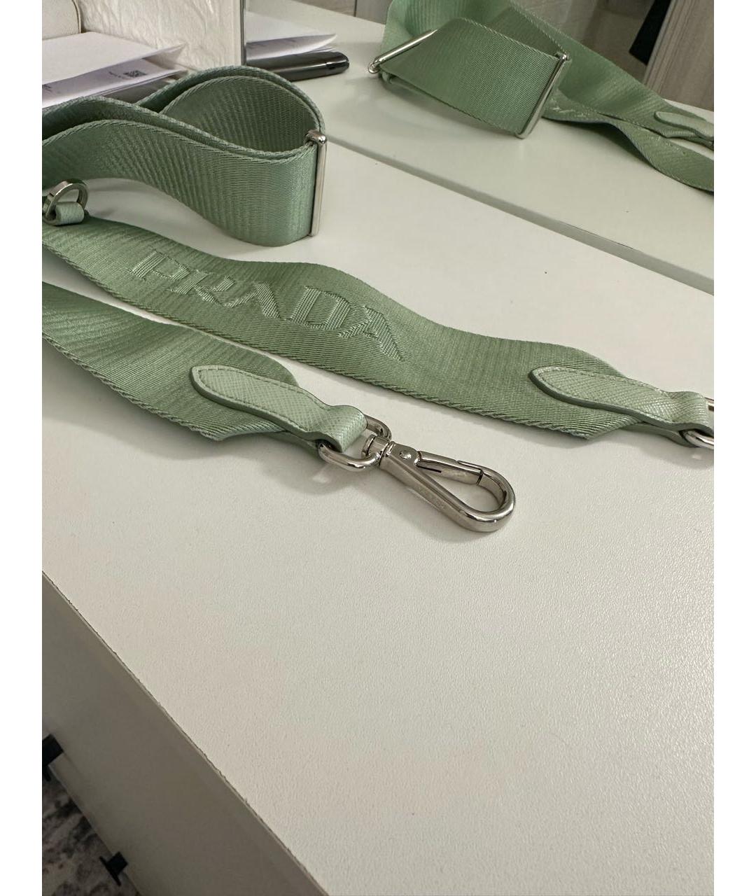 PRADA Салатовая кожаная сумка через плечо, фото 4